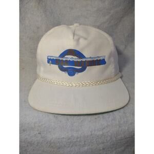 G&G Marine Hat Vintage White Metal Buckle Marina Scuba Diving